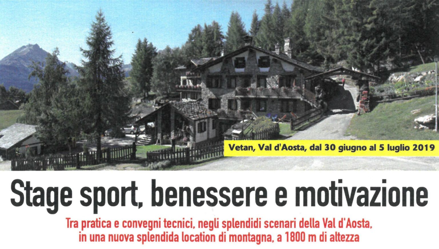 Stage sport benessere Vetan
