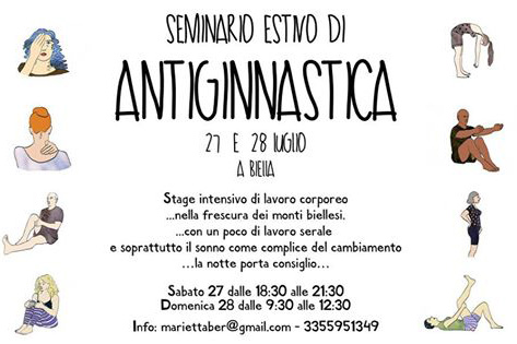 Seminario di Antiginnastica – 27-28 luglio, Biella